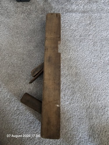 Antique wooden jointer plane - wooden,