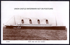 RP POSTCARD WHITE STAR LINE RMS OLYMPIC PRE TITANIC SINKING AT LIVERPOOL 1911