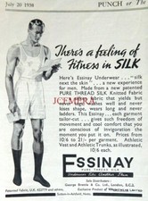 ESSINAY 'Pure Silk Thread' Underwear, Original 1938 Advert : 688-104