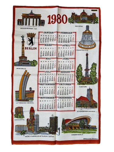 1980 german landmarks print - landmarks,