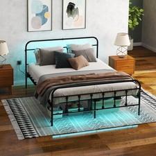 HOMCOM King Bed Frame with LED