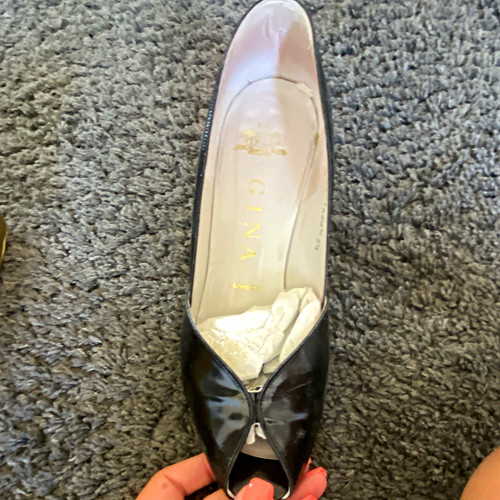 Gina black patent - black,