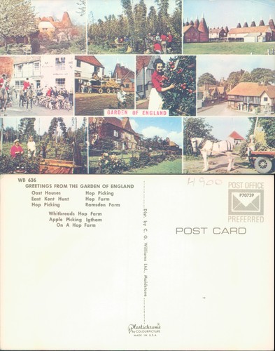 Hop picking and oast houses - , in