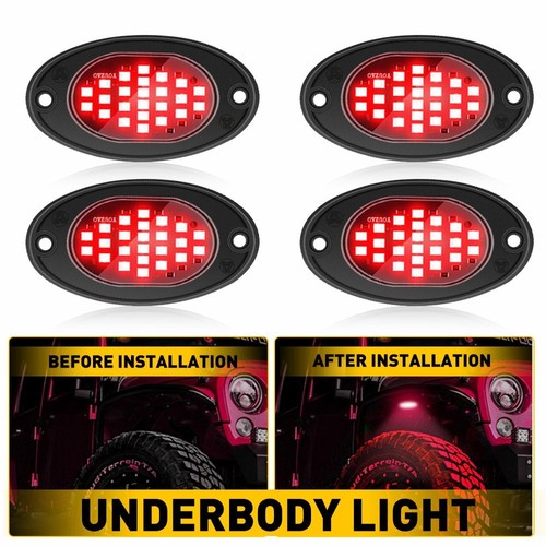 4pcs red led rock - light, pods