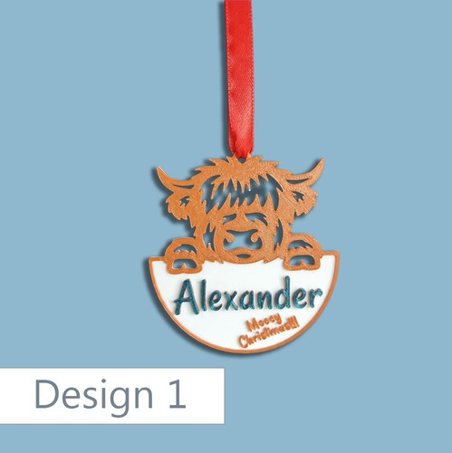 Personalised bauble highland - bauble,