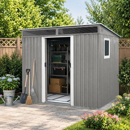 8x6 outdoor metal storage - 8x6,