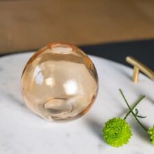 Yellow Globe Glass Bud Vase