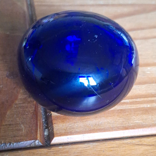 Blue bristol glass sphere ball - blue,