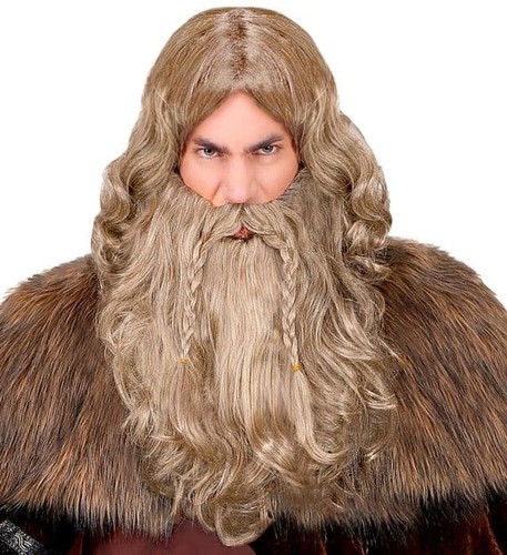 Viking wig with beard - viking, &