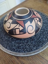 Native American Hozoni Pottery Signed KB Dineh With Original Retail Sticker 