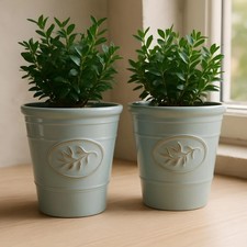 Set of 2 Olive Grey Plastic