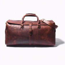 Personalised leather duffle - leather,