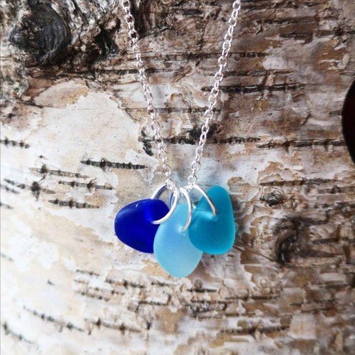 Sea glass necklace beach - sea,