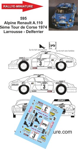 Decals ref 0595 alpine - 1/43,