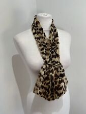 Vintage Fur Collar Scarf Neck Tie VGC lined Ocelot rabbit animal print
