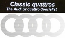 2 x DIAMOND SILVER "LAMINATED" DOOR RING DECALS  AUDI UR QUATTRO TURBO COUPE