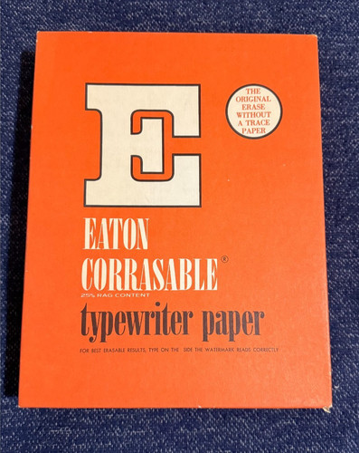 Eaton corrasable typewriter - corrasable,