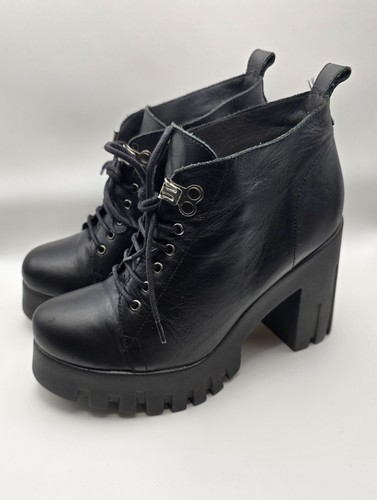Shellys london leather lace - leather, up