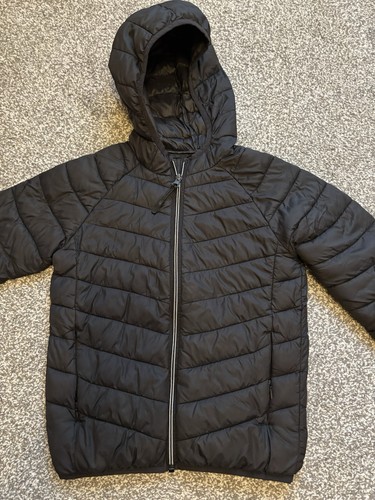 Black quilted zip through - quilted,