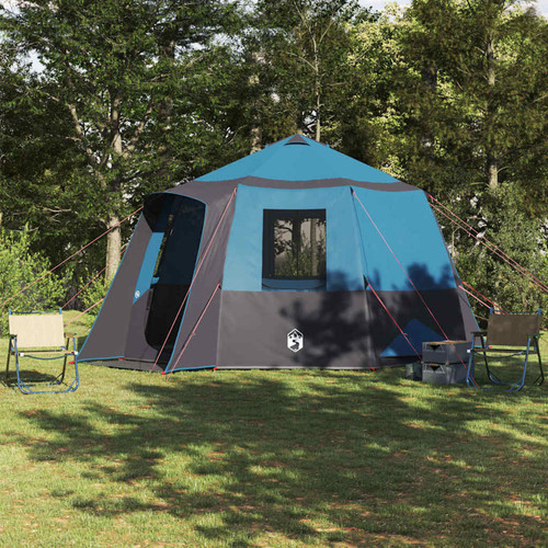 Family cabin tent blue - family, grey