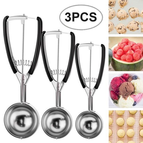 Ice cream scoop - cream, stainless