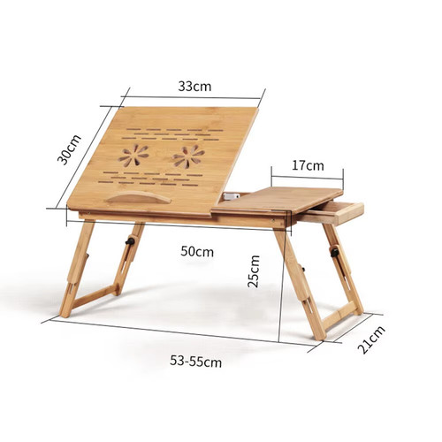 Bamboo laptop desk stand large - bamboo,