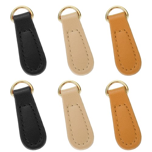 6pcs zipper pull leather - 6pcs,