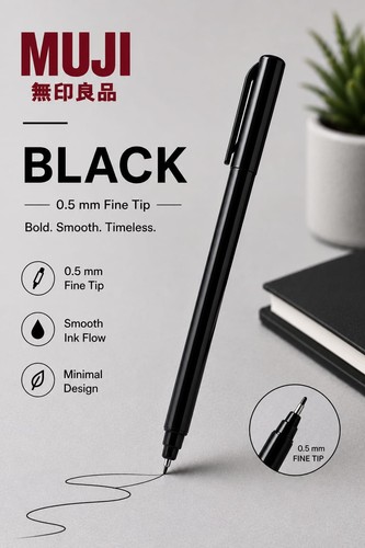 Black fountain pen fine - black,