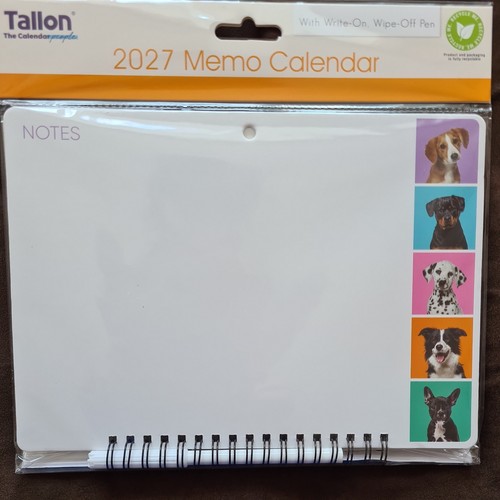 2027 memo calendar wipe off - memo,