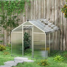 8x6ft Garden Walk In Greenhouse Grow House Large Door Window Outdoor Patio Unit