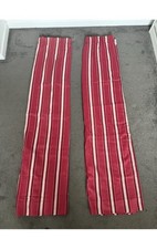 Big Pair of Laura Ashley Forbury Stripes Curtains Cranberry 61” X 72”