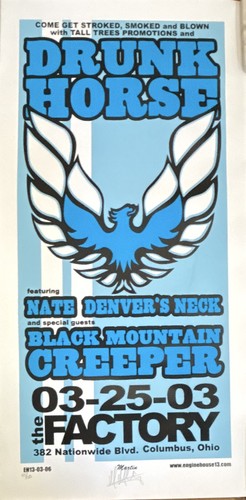 Drunk horse gig poster - horse, 3-25-03