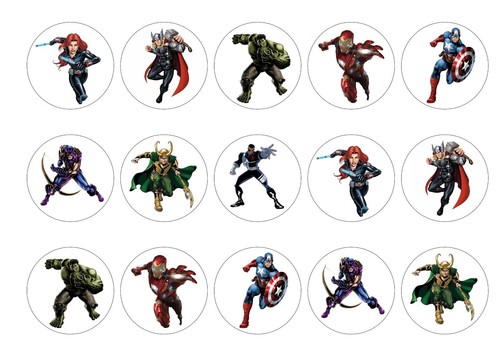 Edible avengers cake - edible, toppers