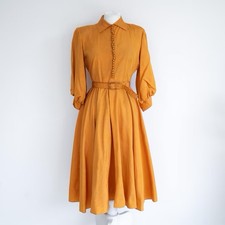 1940s Rayon Shirtwaist Dress