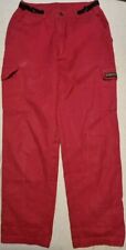 Napapijri Red Cotton Cargo Combat Pants Trousers - Size 46 - W30 L30 H8