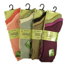 6 Pairs Of Ladies Bamboo Socks Super Soft Extra Fine Anti Bacterial Sock