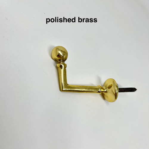 Coat hook solid brass - hook,