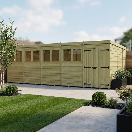 Pent shed double - pent, (double