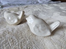 Pair of Ceramic Bird cupboard  knobs