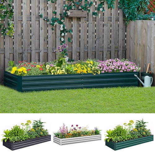 Galvanised steel raised garden - steel,