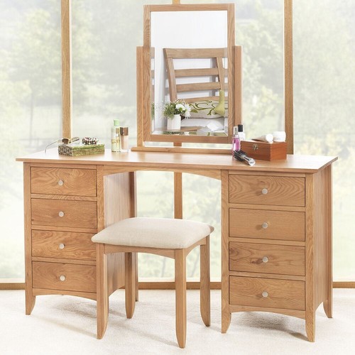 Oak dressing table desk - dressing,