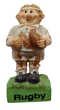 Groggs Welsh Rugby Player Figurine Ceramic Magnet On Rear Vintage