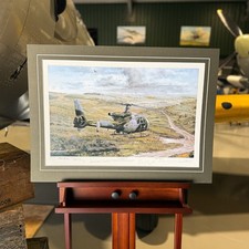 GAZELLE - British Army Gazelle Helicopter Matted Art Print by Michael Rondot