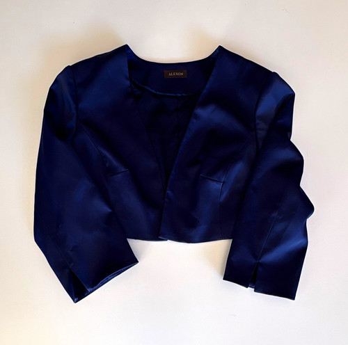 Alexon navy satin cropped - alexon,