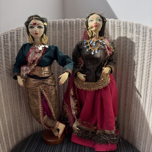 Vintage cloth clay dolls - clay,