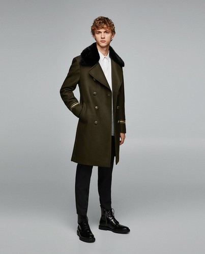 Zara man khaki wool - zara,