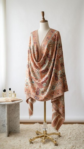 Kashmiri pashmina shawl wrap - pashmina, shawl/wrap