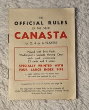 Vintage Waddingtons Canasta Card Game - Complete & Decent Condition