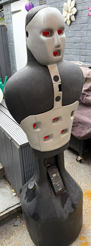 Slam man punching dummy all - punching,