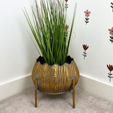 Indoor Plant Pot on Stand Feet Large Houseplant Planter Cover Vintage Home Decor
